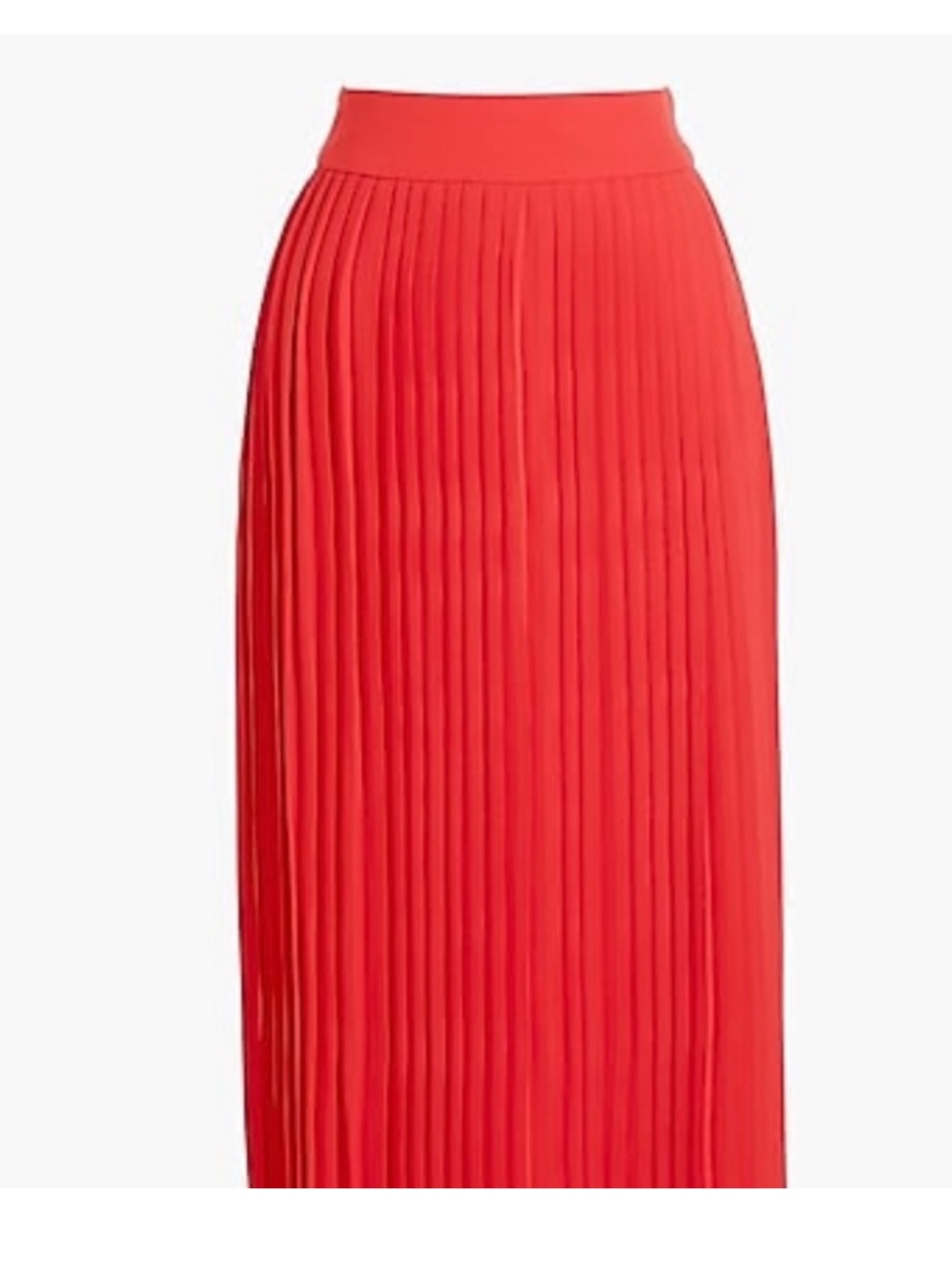 J. Crew Factory Pleated Maxi Skirt in Bright Red